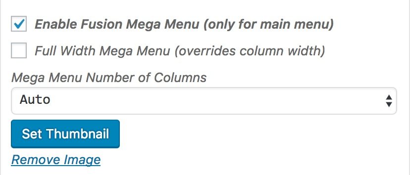 Como crear un mega menu en Avada WordPress 2