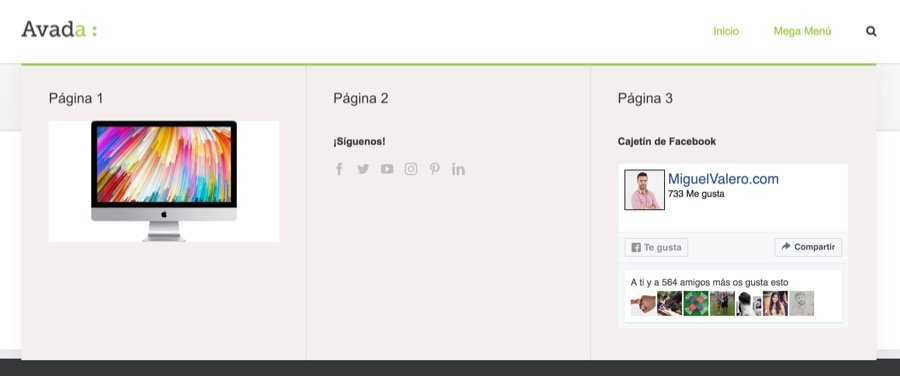 Como crear un mega menu en Avada WordPress 7